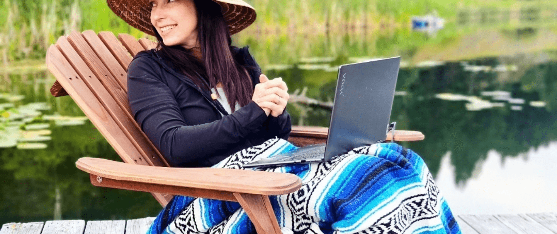 Catharine Adams flexing with her dog — Strong, empowered perimenopause coach